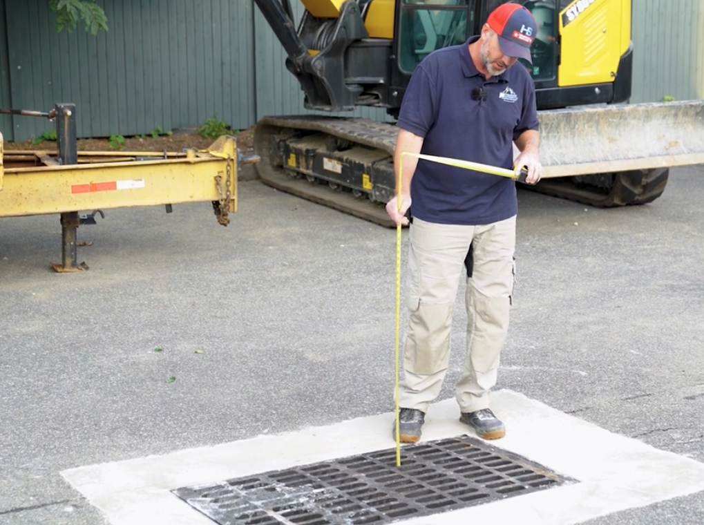Catch basin installation Connecticut yard drainage system