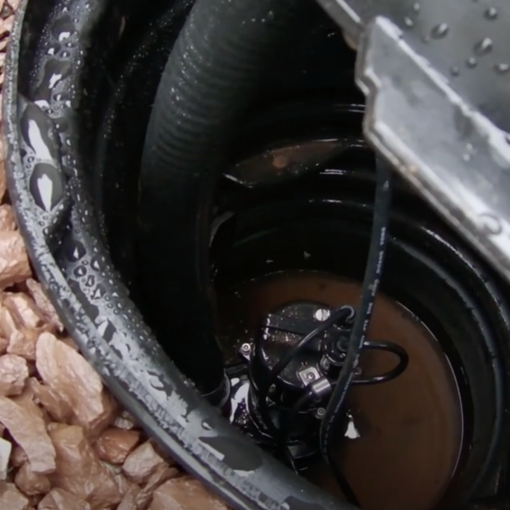 Outdoor sump pump drainage system installation